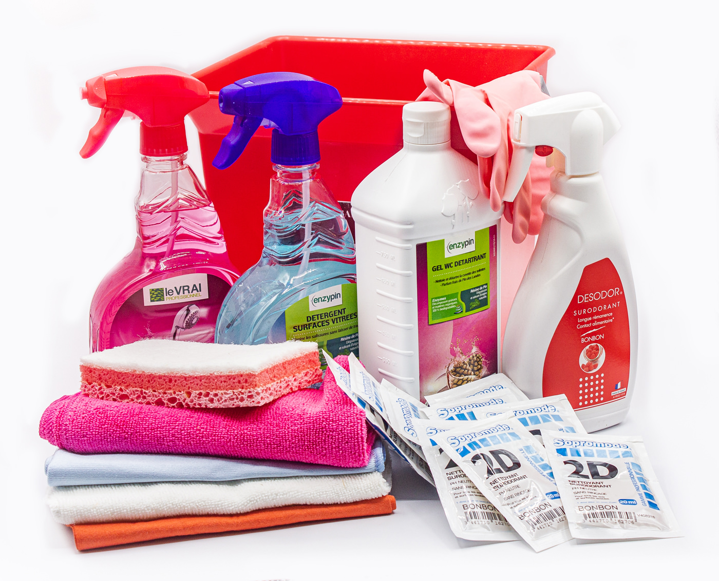 Entretien sanitaire kit nettoyage, produits professionnels Ecolabel