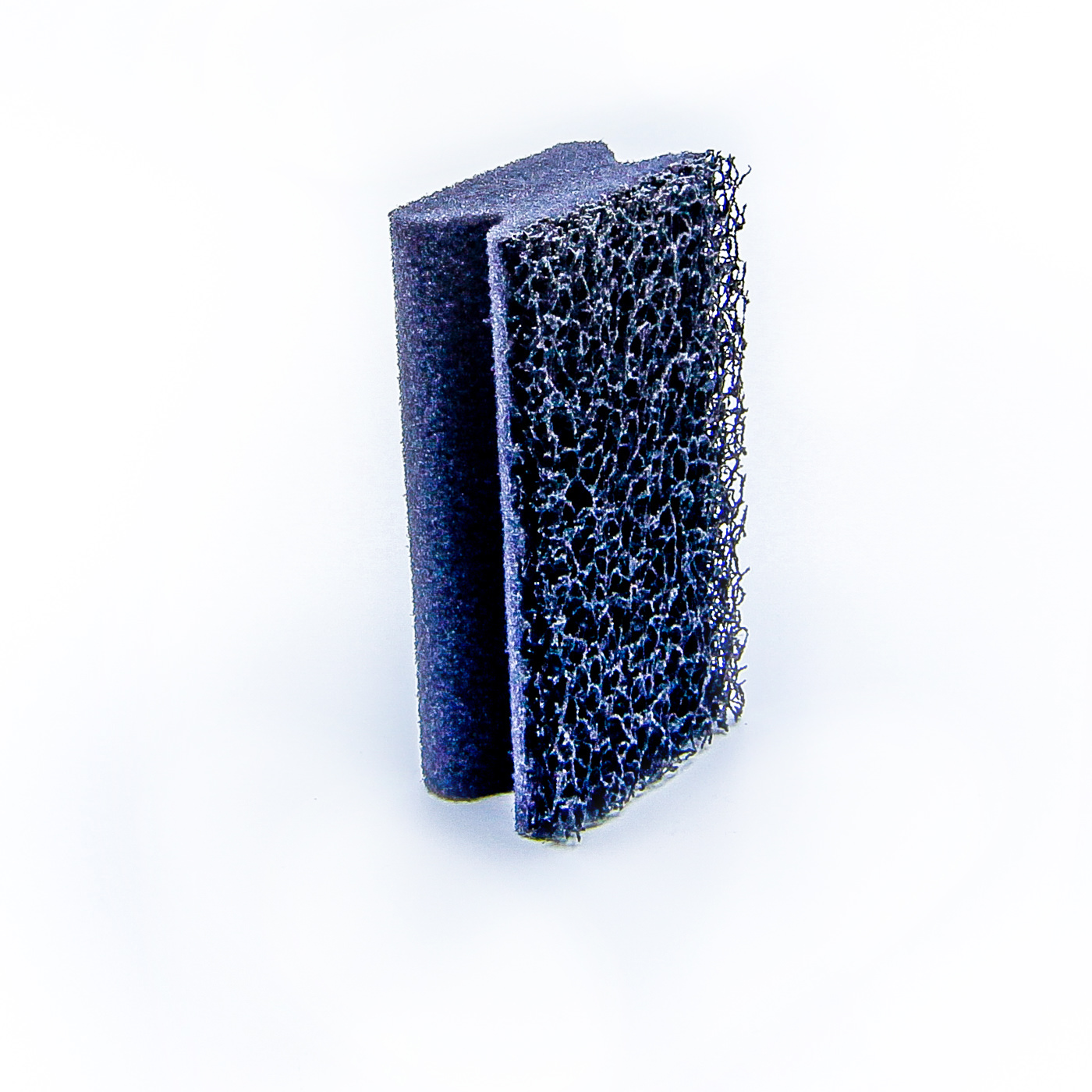 Poignée Tampon éponge noire.Un côté éponge l'autre abrasive